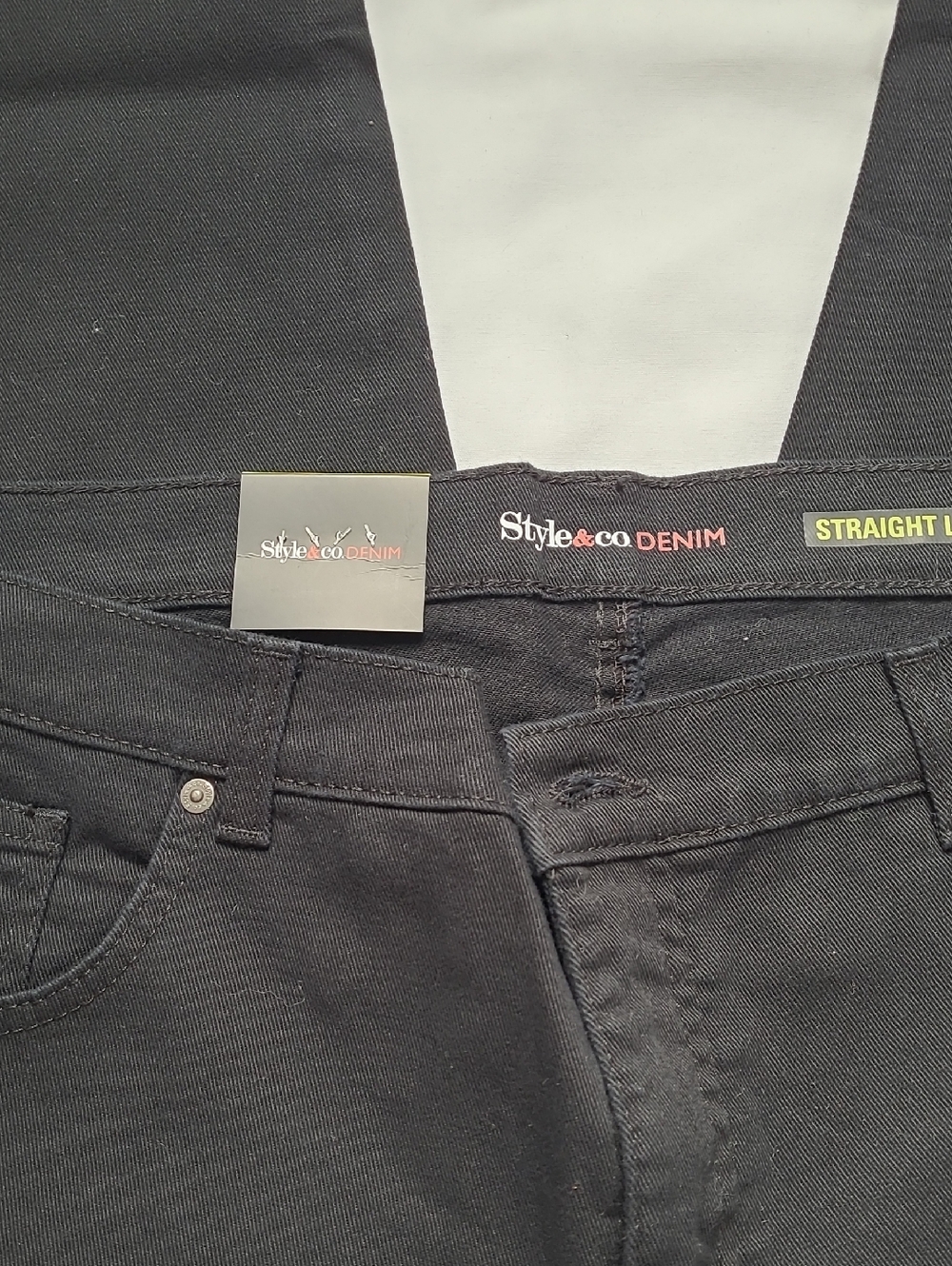 Style & Co. Men's Straight Black Jeans